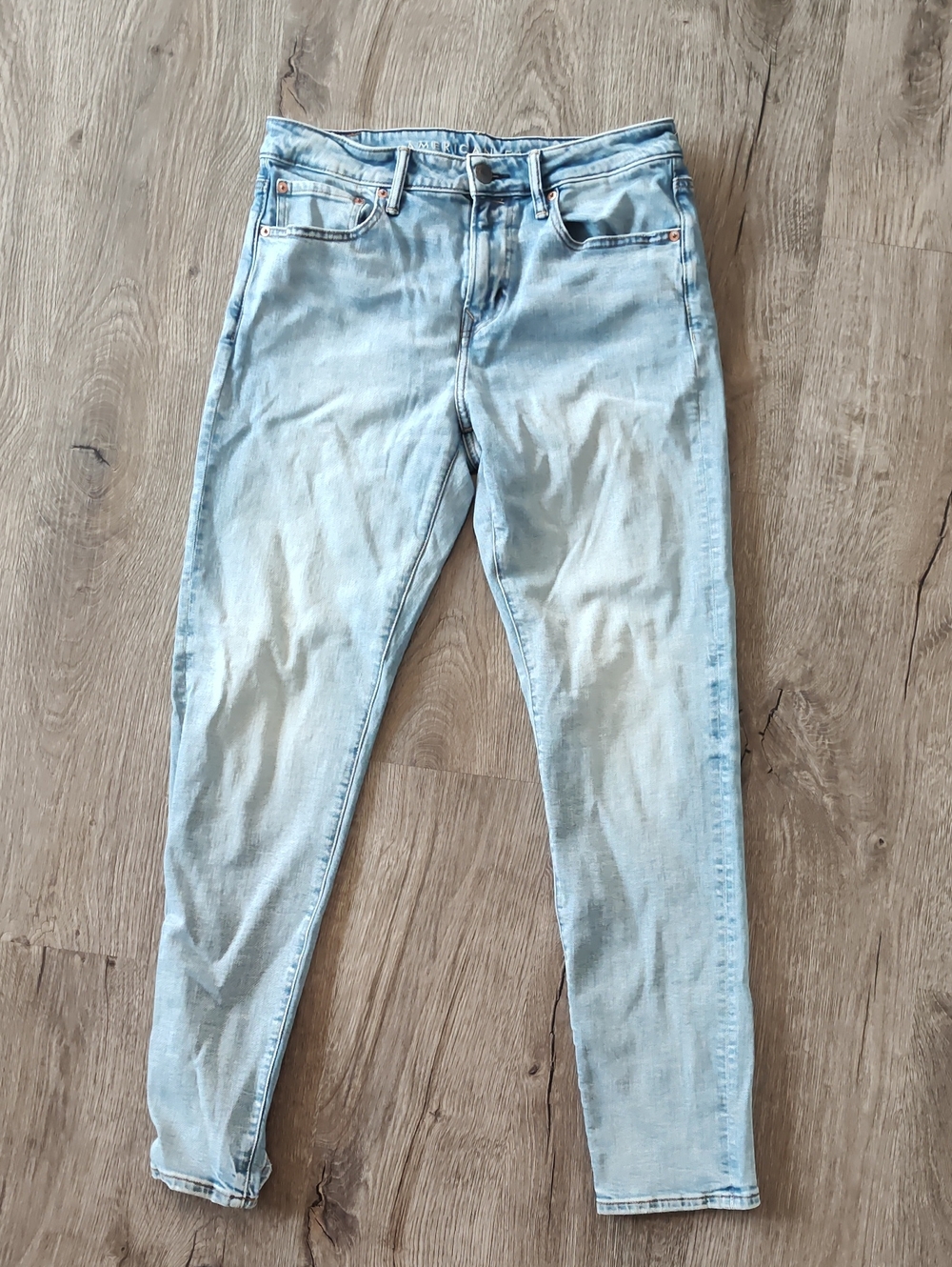 Light Blue American Eagle Athletic Fit Airflex+ Men's Jeans